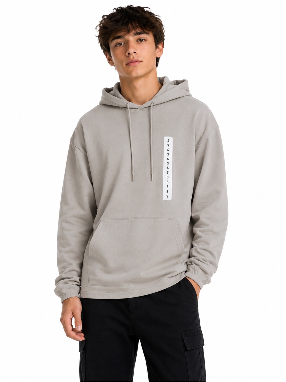 Men's Performance Hoodie Jacket in Light Gray Size Small New